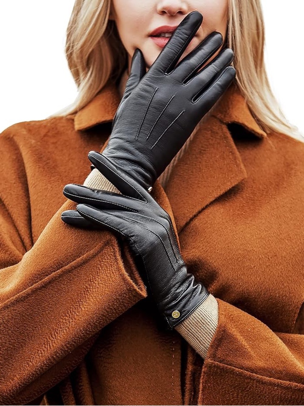 YISEVEN Women's Winter Genuine Leather Gloves